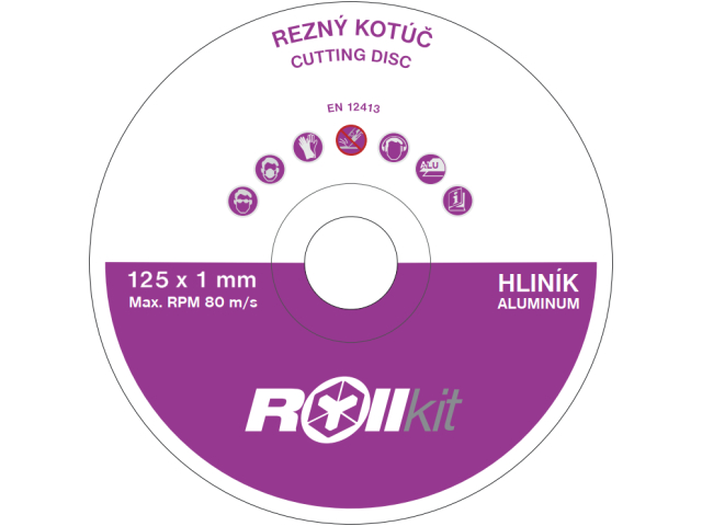 Řezný kotouč na hliník, D125, d22,23, t1mm